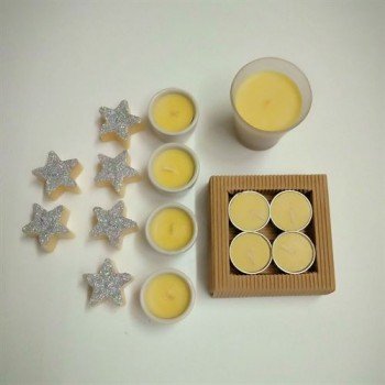 Gift Set-3: Frosted Glass with Star Floater Candles Set